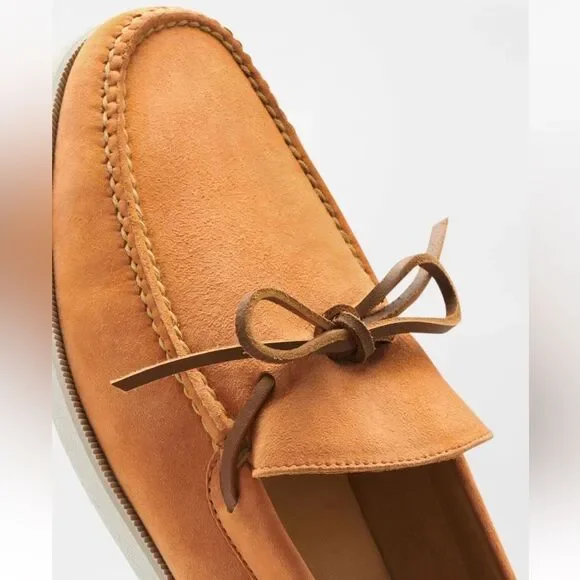 Peter Millar Excursionist Boat MS24XF20 Papaya Loafer Shoe - Picture 2 of 8